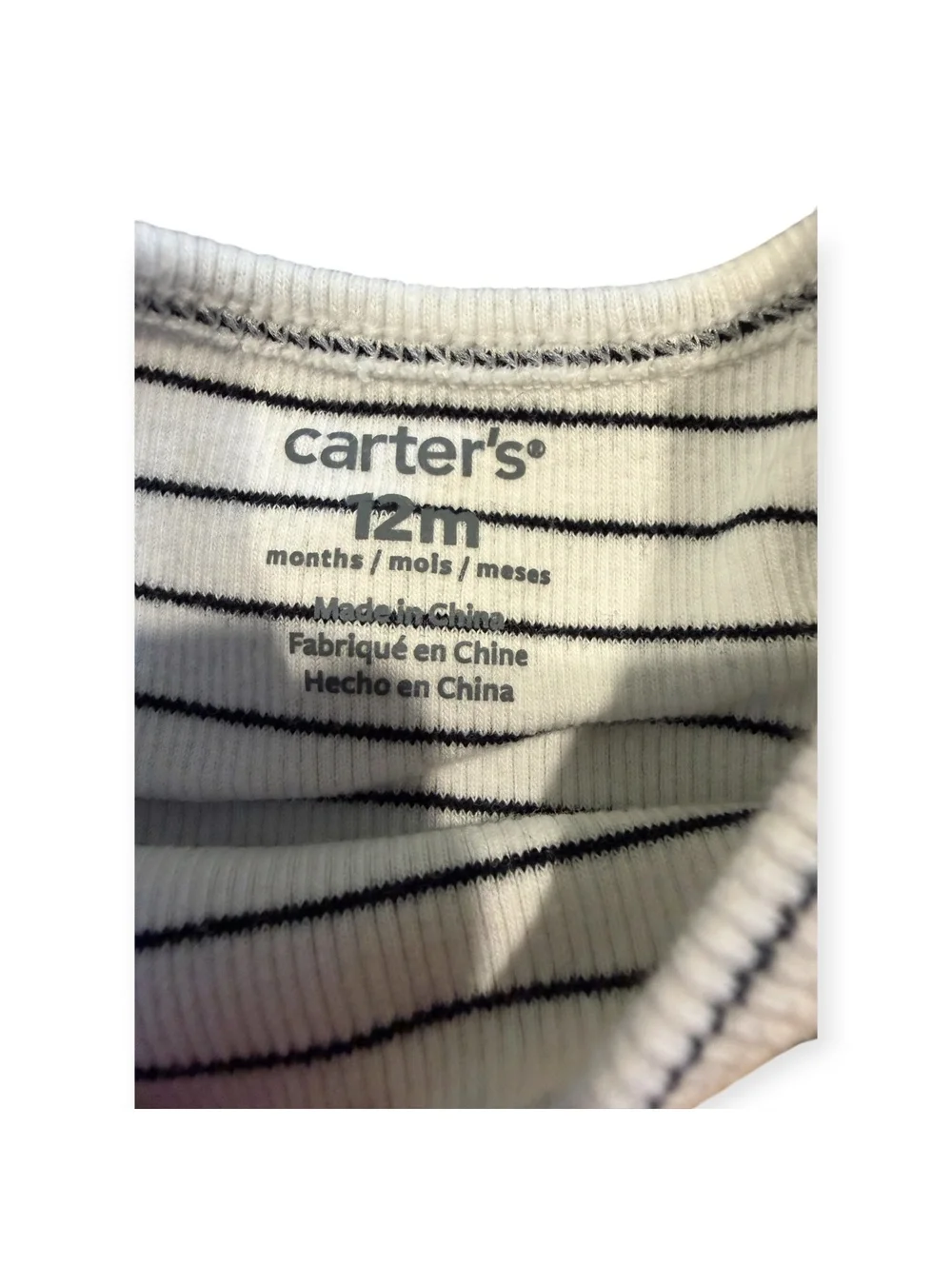 Carter's Baby Girl 12M Yellow Corduroy Pinafore Dress with Striped Shirt & Cardi